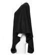 Punk Rave Black Gothic Lunar Eclipse Printed Woolen Shawl for Women