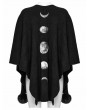 Punk Rave Black Gothic Lunar Eclipse Printed Woolen Shawl for Women