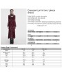 Punk Rave Red Sexy Gothic Crescent Print Mesh Two-Piece Long Fishtail Dress