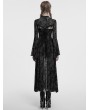 Punk Rave Grey Sexy Gothic Crescent Print Mesh Two-Piece Long Fishtail Dress