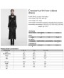 Punk Rave Grey Sexy Gothic Crescent Print Mesh Two-Piece Long Fishtail Dress