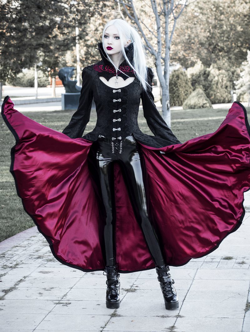 Devil Fashion Black and Red Gothic Dark Vampire Queen Style Jacket for ...